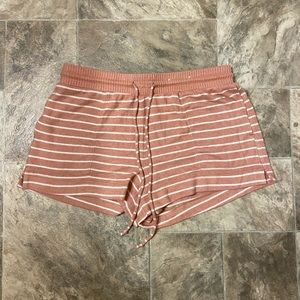 NWOT peach striped pajama shorts